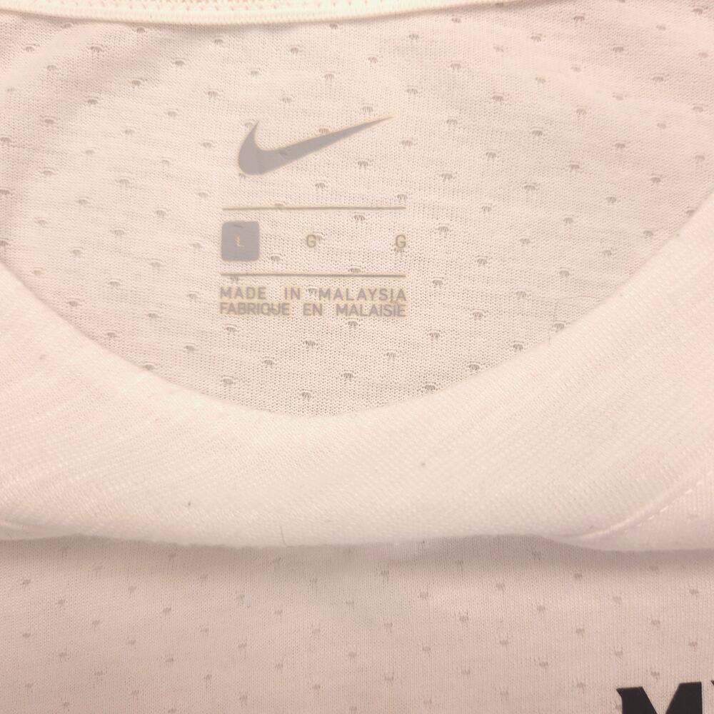 Nike Casual Crew Neck Long Sleeve Graphic T Shirt Mens Size Large L White - Picture 3 of 9